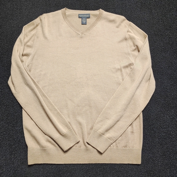 Banana Republic Sweater Womens Brown Extra Fine Italian Merino Wool Size Medium - Picture 2 of 7